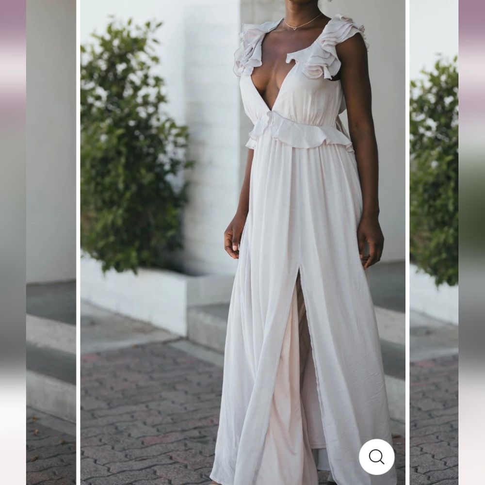 Aakaa white maxi dress